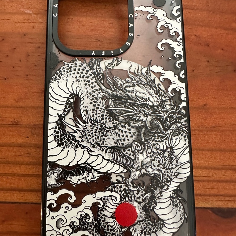 Casetify Dragon Design Phone Case - Black and Red